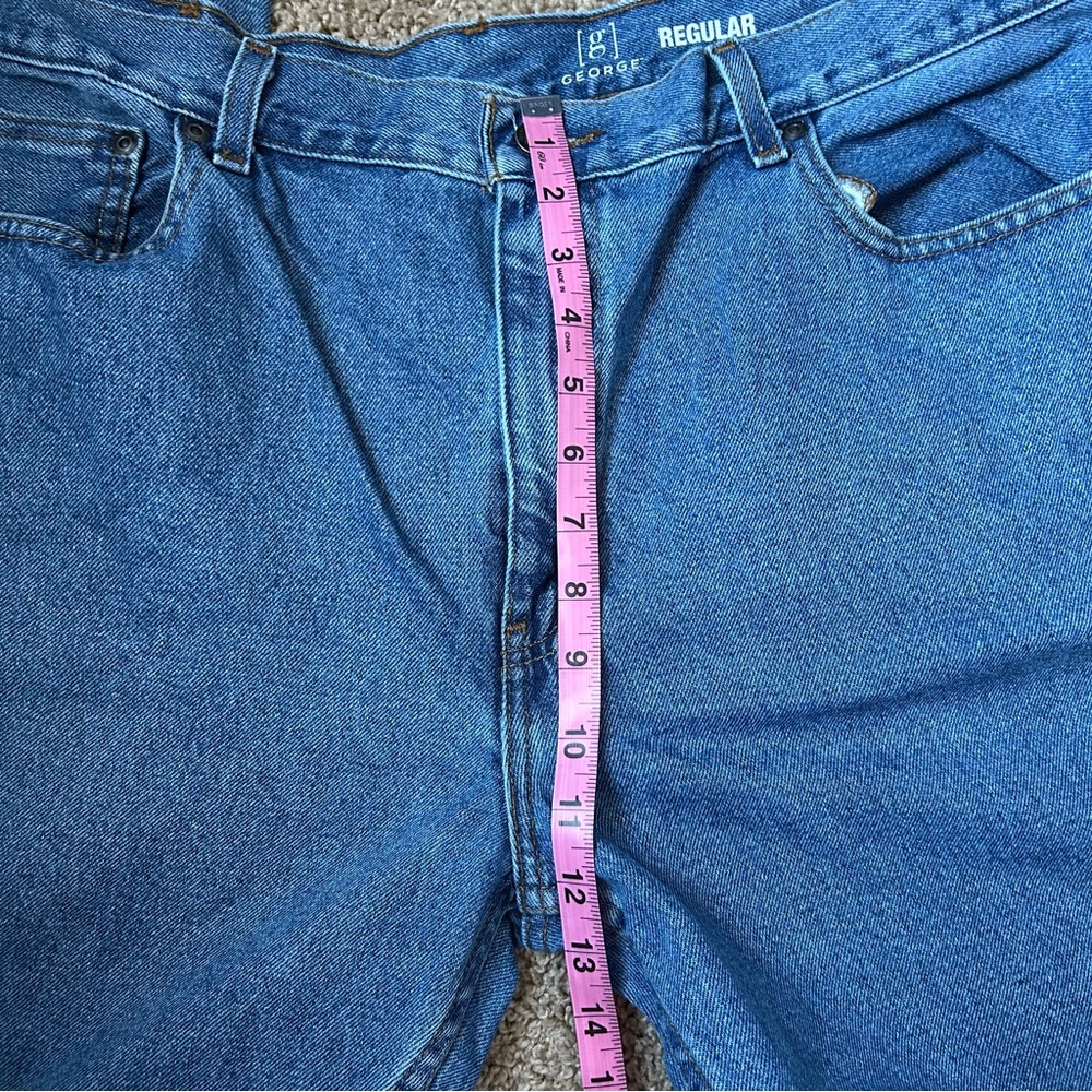 Men’s George Medium Wash Regular Fit Straight Leg Denim Jeans Size 42x32 |C64 - Picture 11 of 16